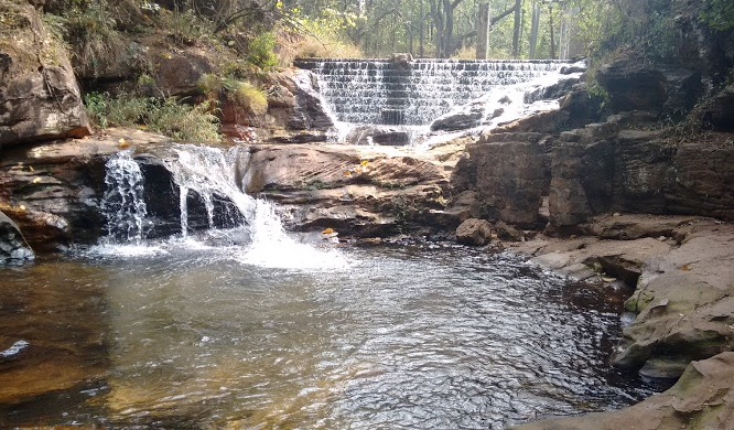 A waterfall in Pachmarhi