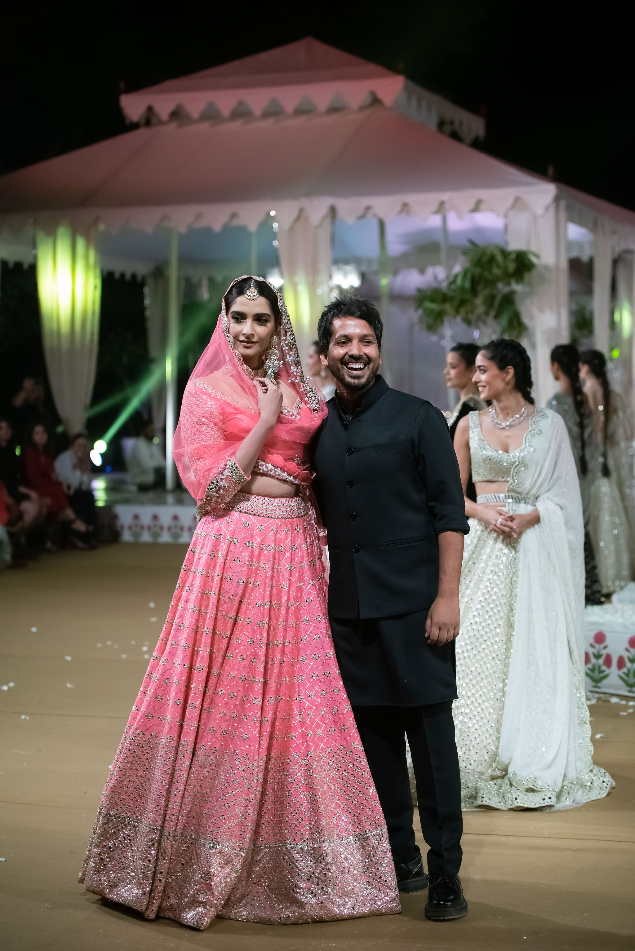Sonam Kapoor and designer Abhinav Mishra 