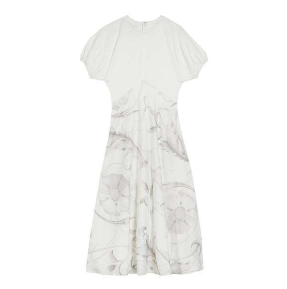  Ted Baker at The Collective, Women Ivory Ponte Bodice Dress With Satin Skirt