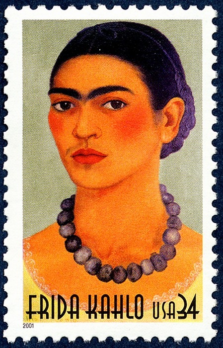 The Frida Kahlo stamp was issued on June 21 2001 (Source - National Postal Museum)