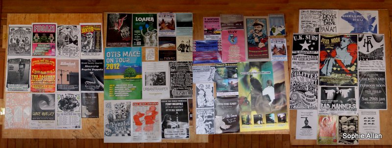 The concert posters of the live acts that have played Barrytown Hall decorate the wall. Credits- Sophie Allan