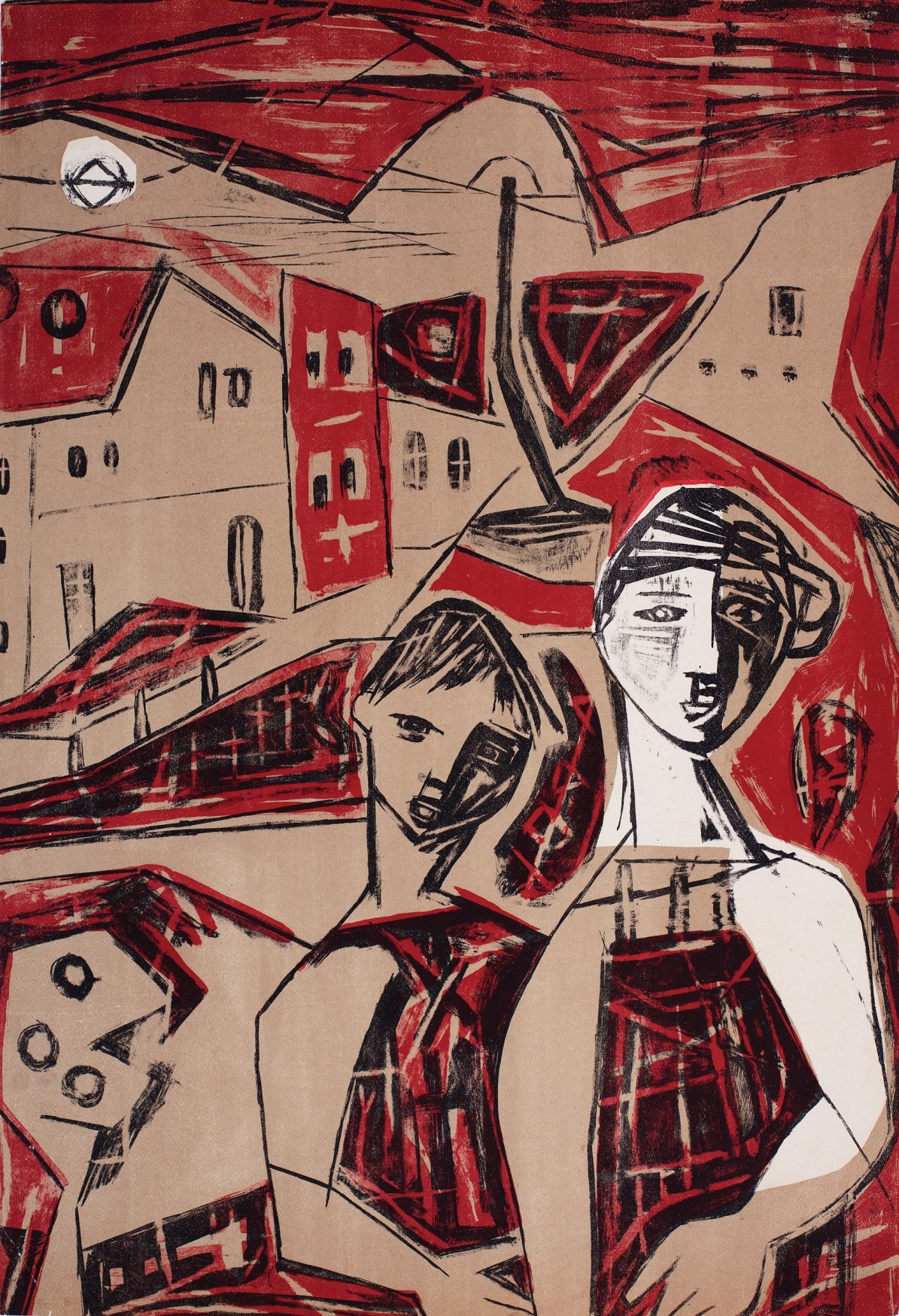 Untitled (Mother & Child) by Ram Kumar