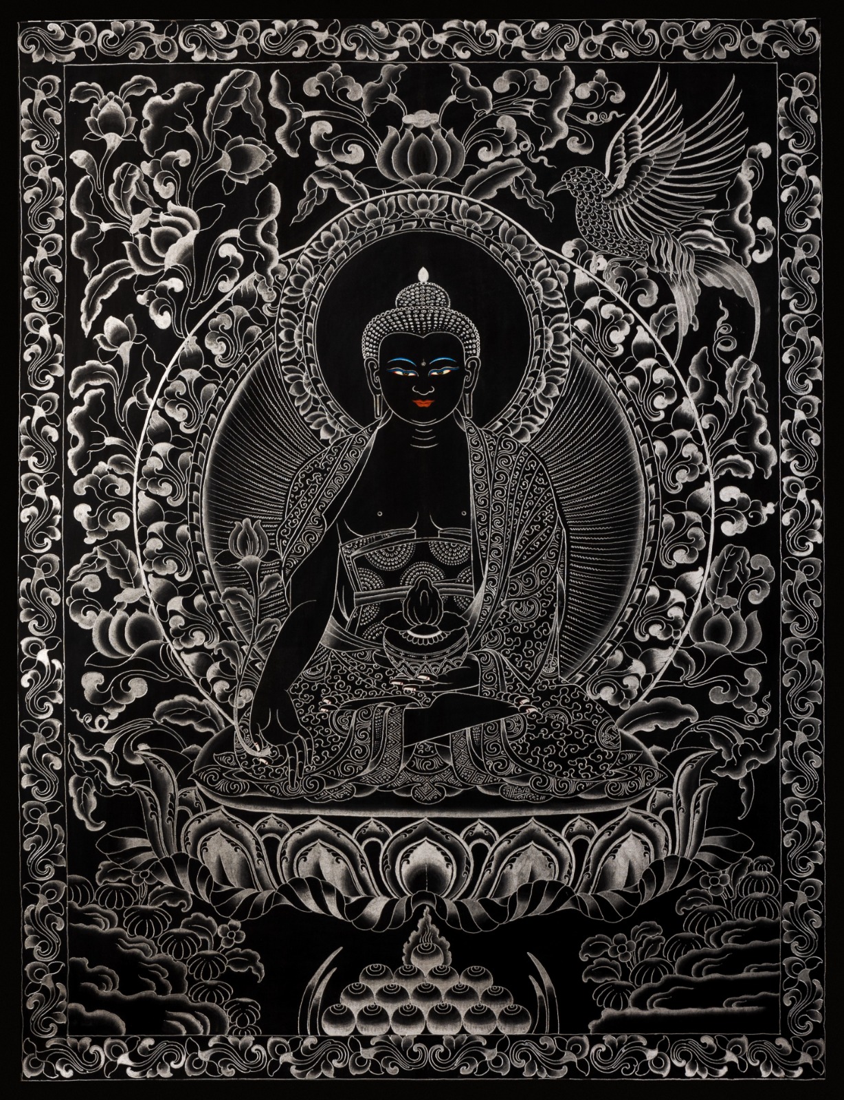 Wheel of Life, Medicine Buddha, Sangay Menlha