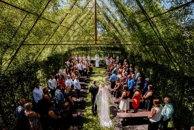 With capacity for 120 guests, the TreeChurch is a popular wedding venue. Credits- The Official Photographers