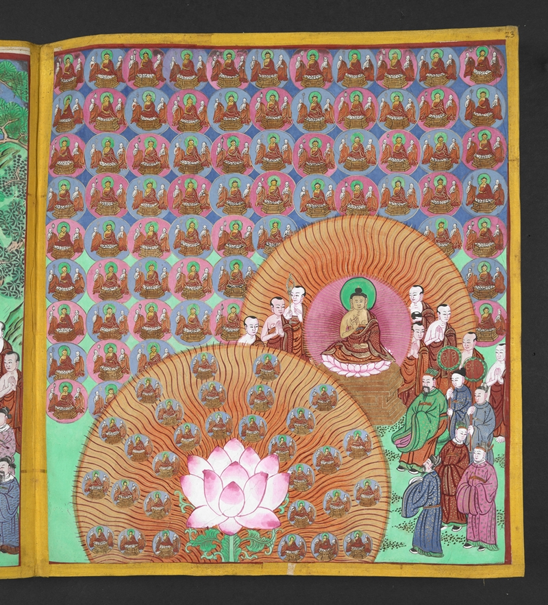 Woodblock printed work depicting and describing scenes from the life of the Buddha dated 1808, (c) British Library Board