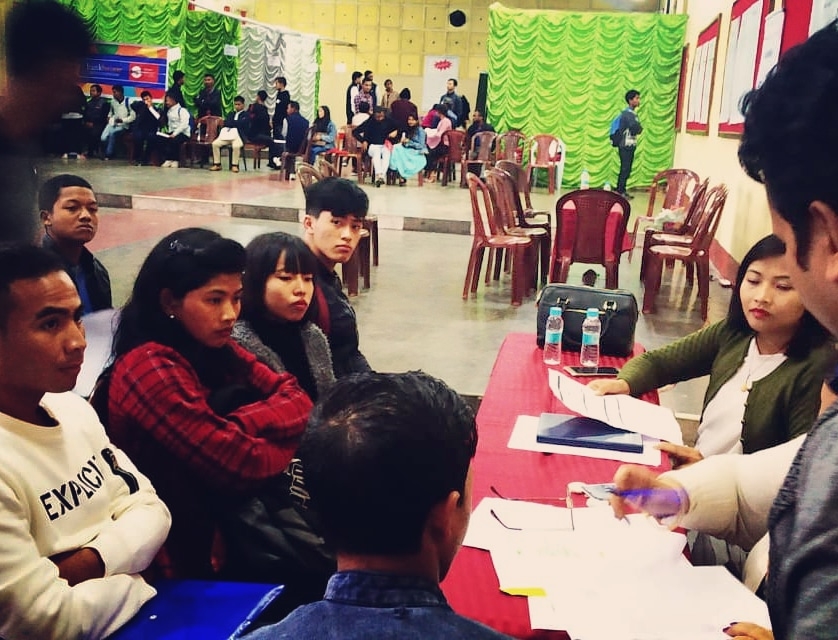 The second edition of a two-day walk-in job fair organised by Meghalaya State Skill Development Society (MSSDS)  kicked off at the Don Bosco hall in Shillong on Nov 11, 2019 (Photo: IANS)