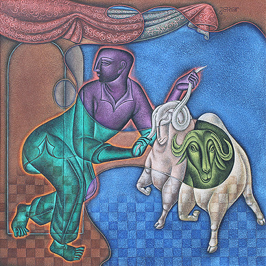 A painting by Satish Gural