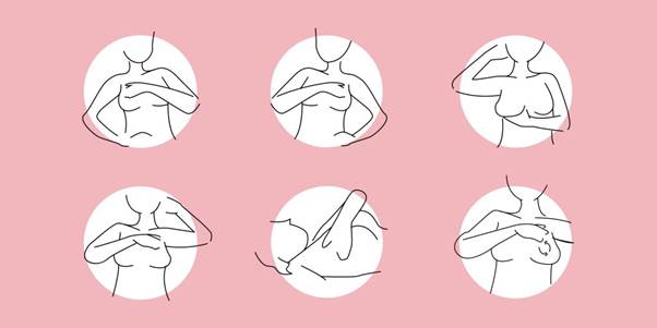 Easy steps to do breast self-exam at home