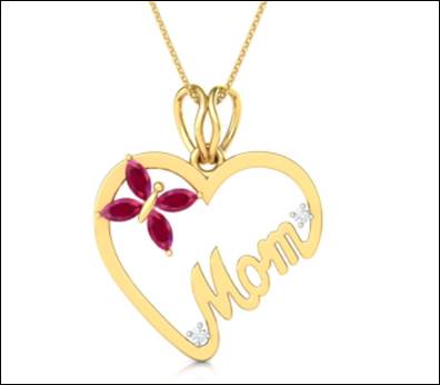 CaratLane, Mother’s Heart Gemstone Pendant