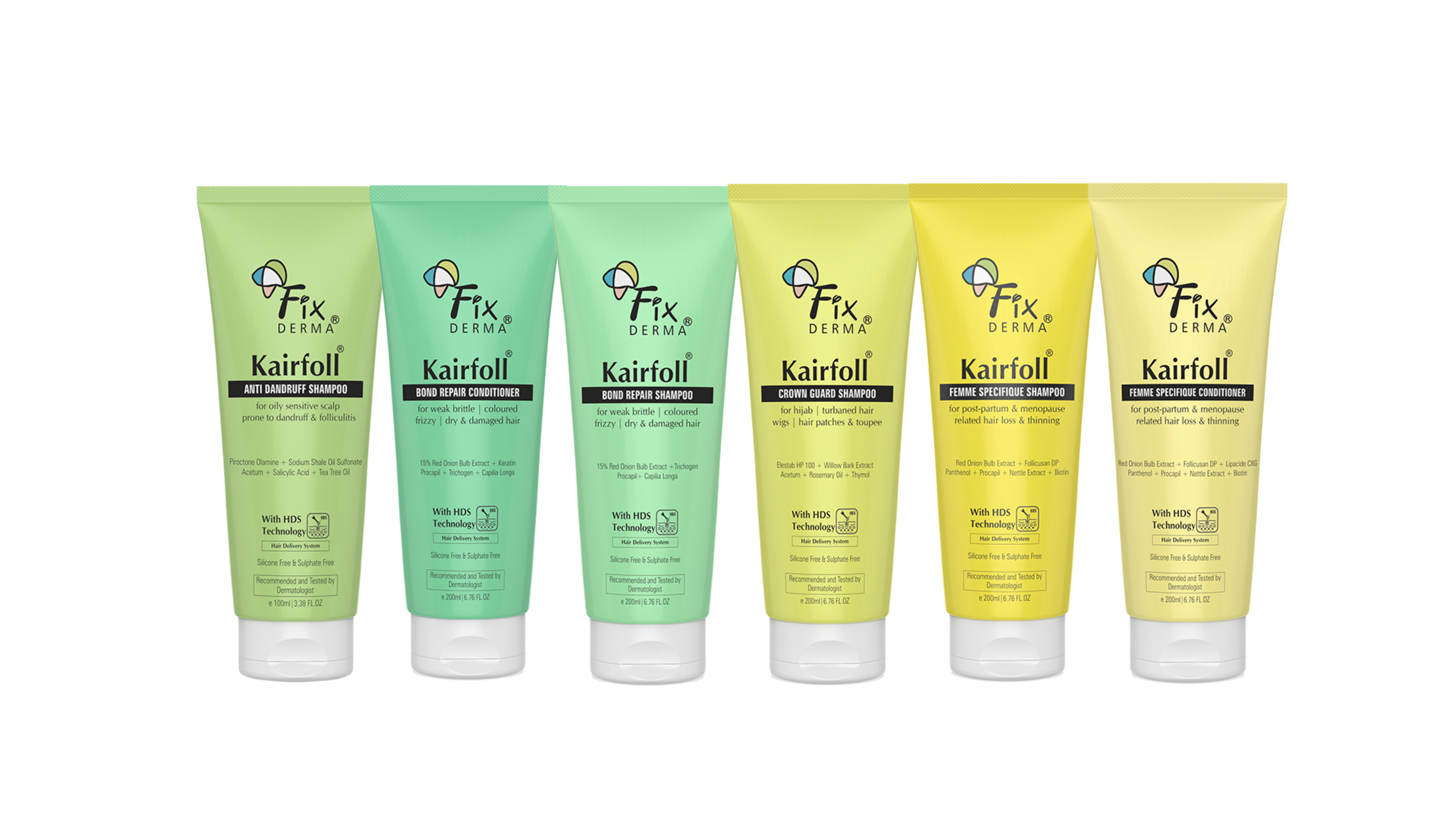 Fixderma introduces an innovative range of Kairfoll shampoos and conditioners