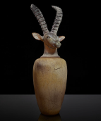 WILLIAM MORRIS (B. 1957) 'CANOPIC JAR, SABLE ANTELOPE', 1994 blown, hot sculpted glass, unique 43⅜ x 14 x 16 in.  $250,000-350,000