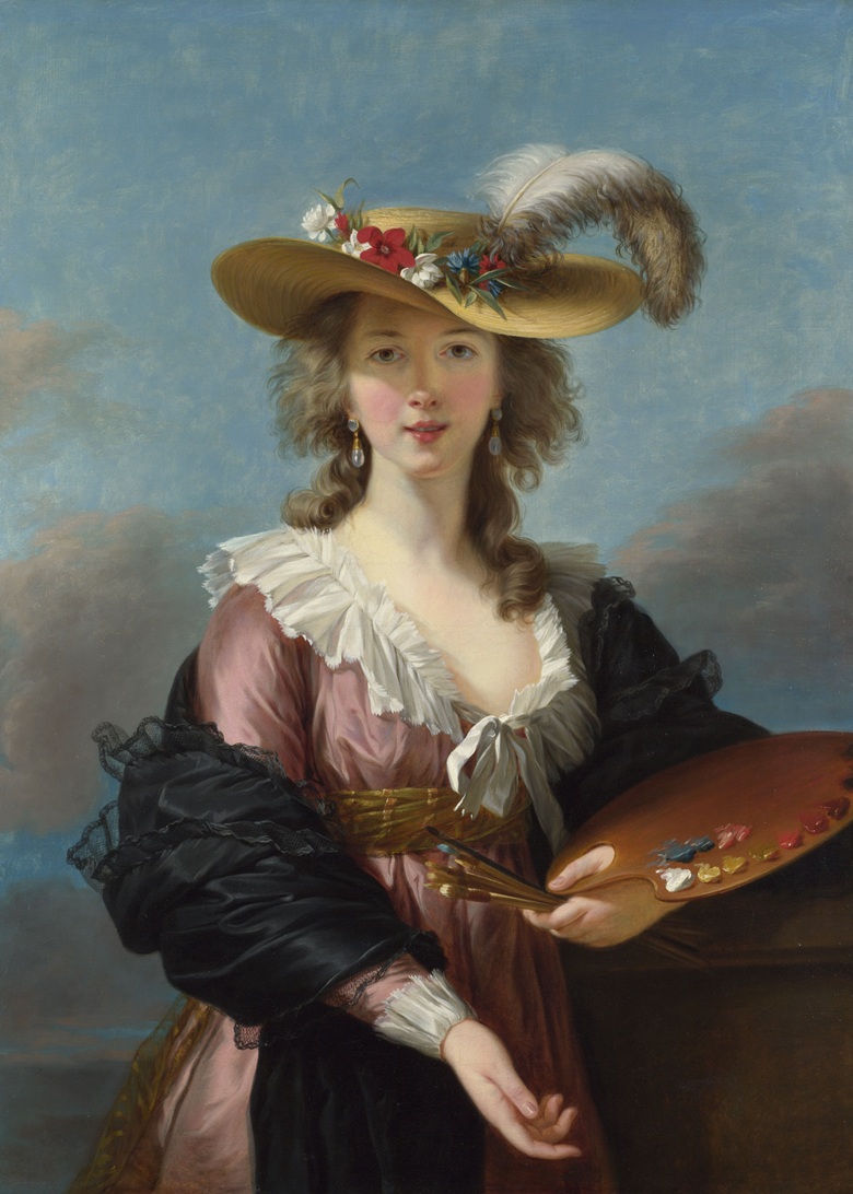 Elisabeth-Louise Vigée Le BrunSelf-Portrait in a Straw Hat, after 1782