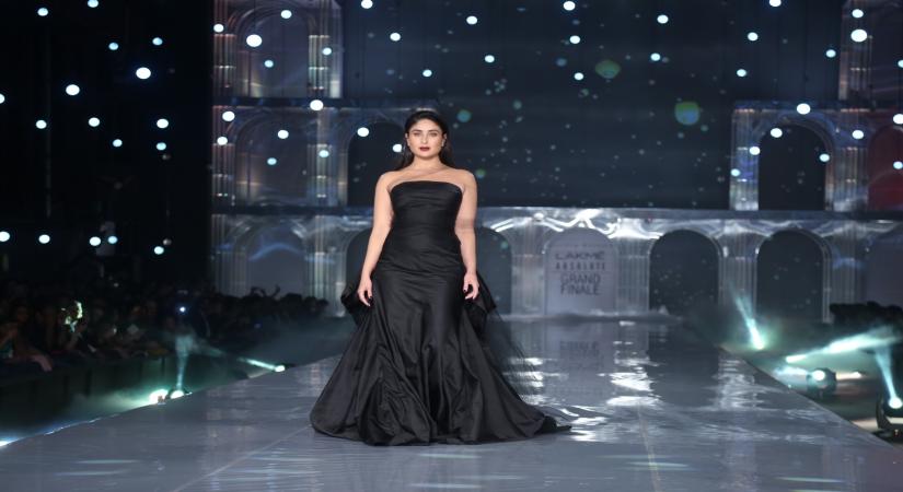 Actress Kareena Kapoor Khan walks the ramp for fashion designers Nainika and Gauri at the Lakme Fashion Week Winter/Festive 2019 in Mumbai