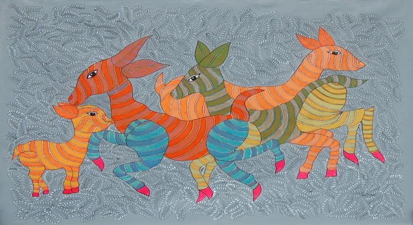 Carrying forward the unique tradition of Gond tribal art, Japani Shyam, daughter of a master artist, is exploring her communitys folklore on canvas.