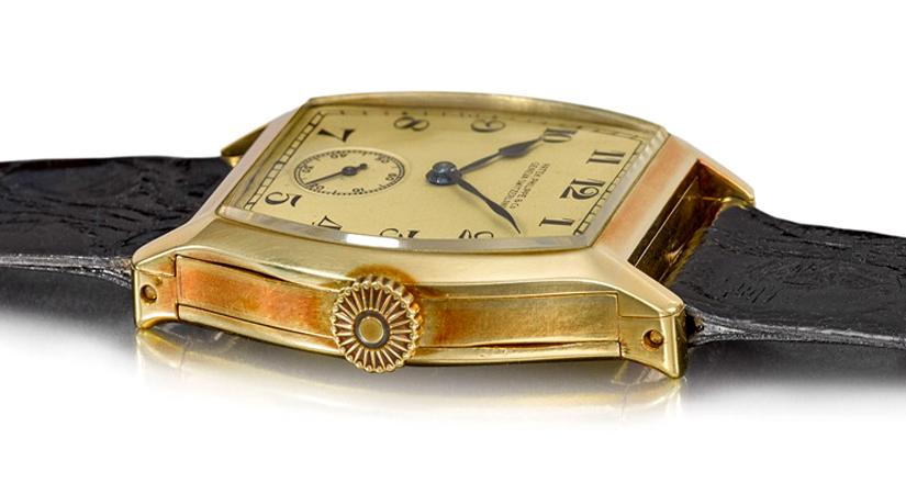 Patek Philippe, a unique yellow gold tonneau minute repeating wristwatch made for Henry Graves Jr, 1927
