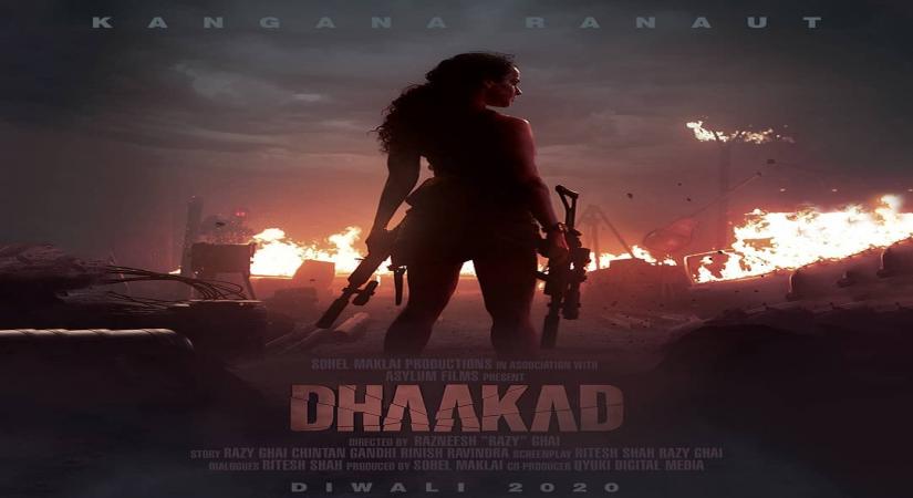 Poster of Kangana Ranaut starrer "Dhaakad".