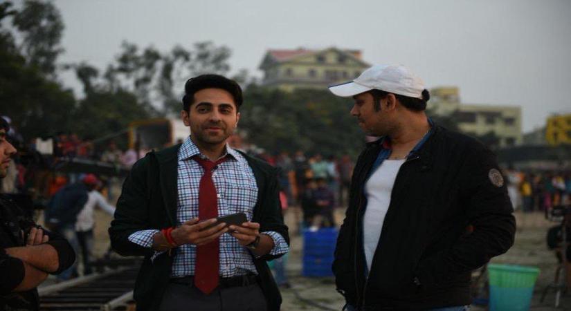 Actor Ayushmann Khurrana with writer-turned-director Raaj Shaandilyaa.