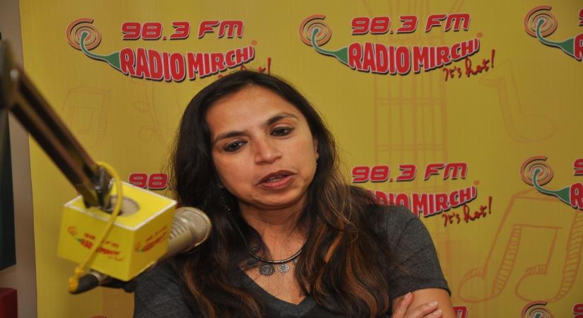 Filmmaker Shonali Bose during the promotion of upcoming film Margarita With A Straw at Red FM studio in Mumbai on March 30, 2015. (Photo: IANS)