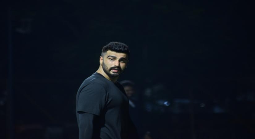 Mumbai: Actor Arjun Kapoor during a Football match at Juhu in Mumbai on Oct 6, 2019. (Photo: IANS)