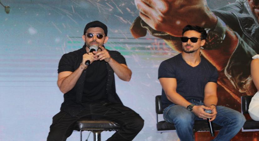 Mumbai: Actors Tiger Shroff, Hrithik Roshan and Vaani Kapoor during a press conference regarding film "War" in Mumbai on Oct 4, 2019. (Photo: IANS)