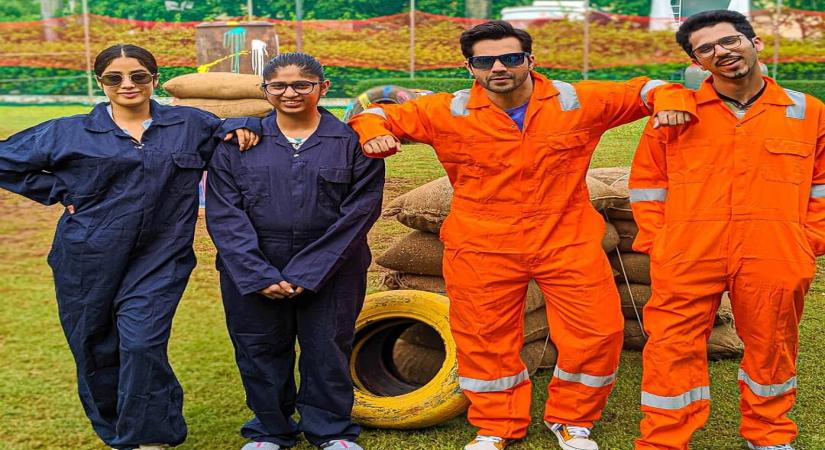 Actors Janhvi Kapoor and Varun Dhawan.