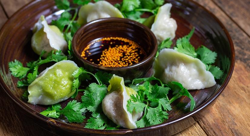 Spicy pork, prawn and mushroom dumpling