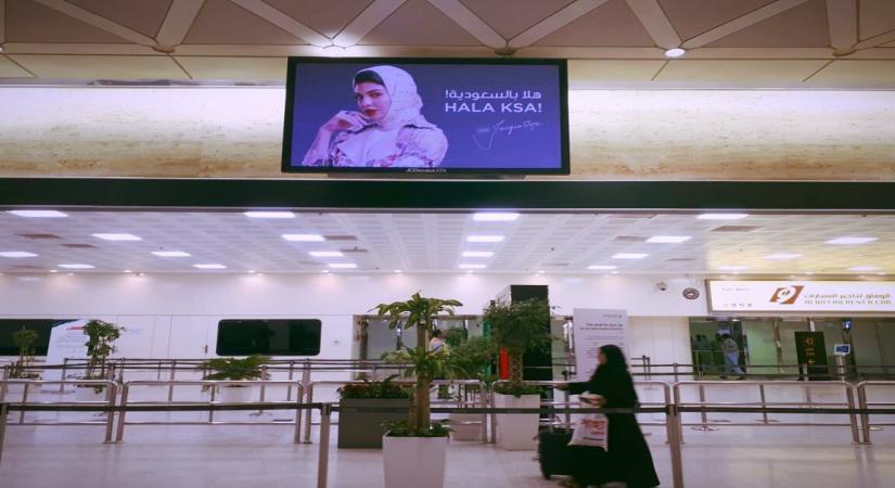 Bollywood actress Jacqueline Fernandez is the first female celebrity to get visibility at the Kingdom of Saudi Arabia (KSA) airport.