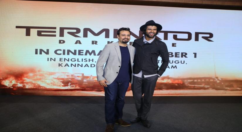 Hyderabad: Actor Vijay Deverakonda at the Telugu trailer launch of "Terminator: Dark Fate" in Hyderabad on Oct 15, 2019. (Photo: IANS)