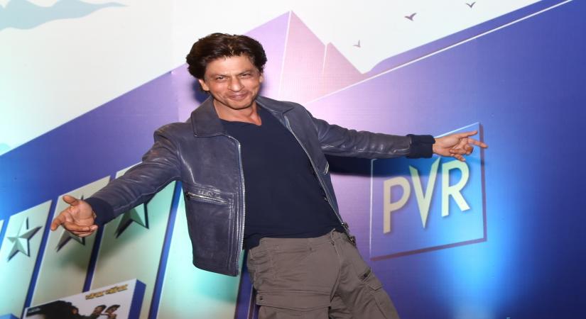 New Delhi: Actor Shah Rukh Khan during the curtail fall at PVR Anupam in New Delhi on Oct 24, 2019. (Photo: IANS)