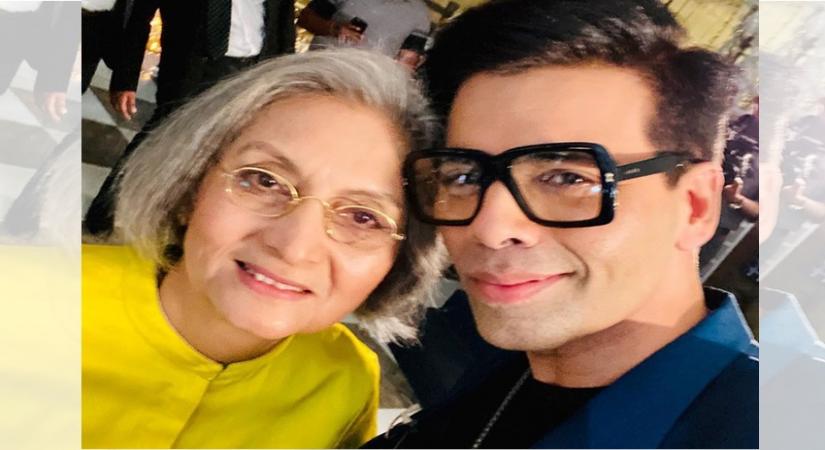 Filmmaker Karan Johar's photograph with Ma Anand Sheela, secretary of the late godman Bhagwan Rajneesh, popularly known as Osho, has raised eyebrows on social media.