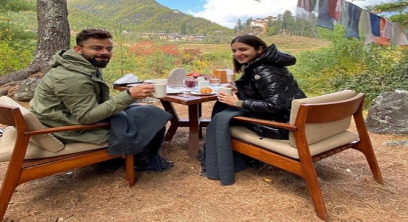 Bollywood actress Anushka Sharma and her husband Virat Kohli, who are in Bhutan, for the India skipper's 31st birthday (Photo: Instagram)