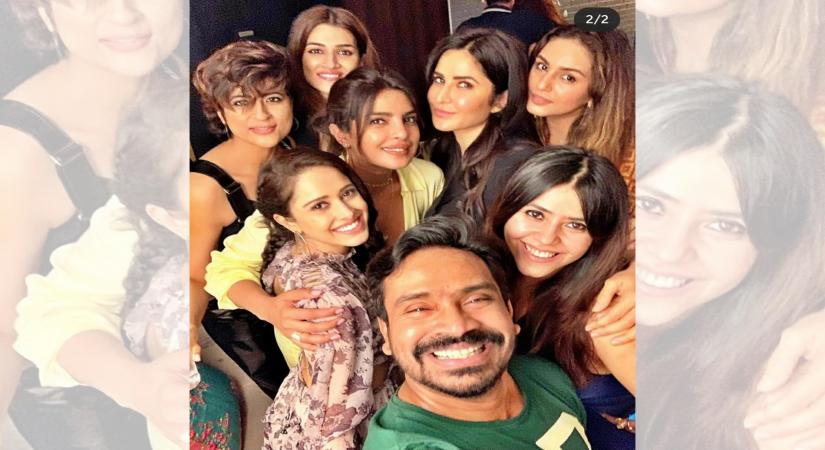 Weekend is here and it seems Bollywood celebrities are in a mood to party. And it is no less than a feast for the eyes when you get to see divas like Katrina Kaif and Priyanka Chopra Jonas partying together under one roof. On Friday, celebrity manager Rohini Iyer hosted her birthday bash in Mumbai. From Priyanka, Katrina, to Kriti Sanon. Ekta Kapoor, Tahira Kashyap and Huma Qureshi, several celebs marked their presence at the party.