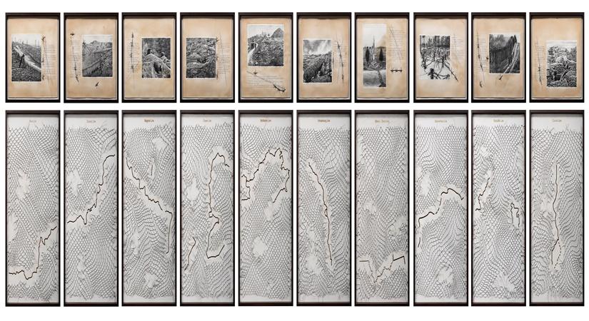 Leaking Lines by Reena Kallat