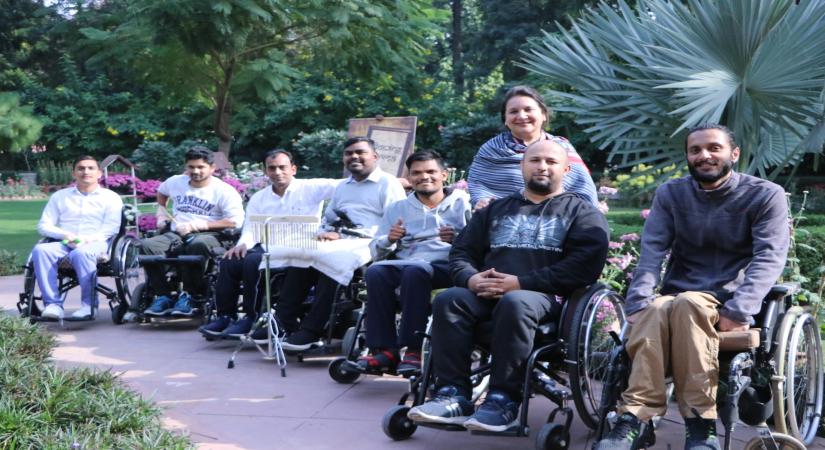 Chandigarh: Flowing Karma performing at Chandigarh Spinal Rehab, Sector 28 on Nov 21, 2019. (Photo: IANS)