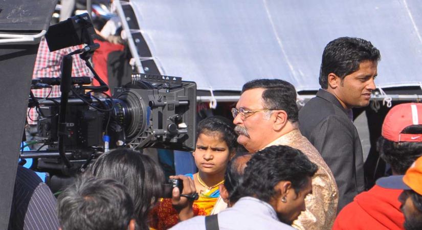Jaipur, Rajasthan, India, Tuesday, 10 Dec, 2012, Actor Rishi Kapoor have a shots during the shooting of Yash Raj Banner forthcoming film Annam at Albert Hall in Jaipur. ImagesMart.co/Rakesh Joshi