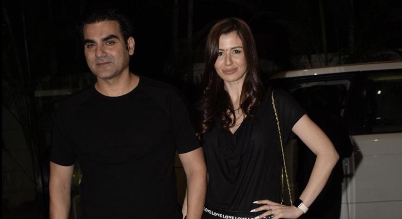 Actor Arbaaz Khan with girlfriend Georgia Andriani. (Photo: IANS)