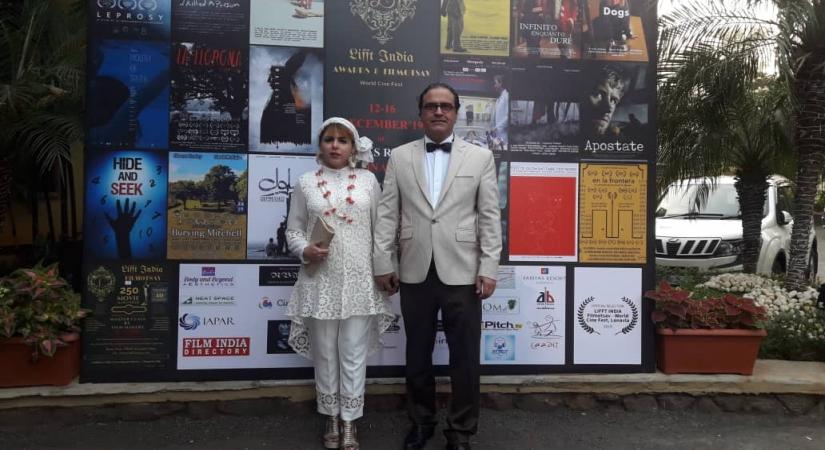 The Iranian film writer Solmaz Etemad who, along with her husband and renowned filmmaker Behzad Khodaveisi, visited India to showcase their film "Daughters Of Winter" at the LIFFT India Filmostsav 2019 in Lonavala.