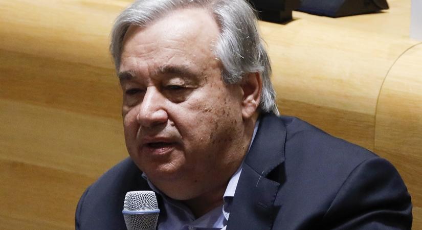 United Nations Secretary-General Antonio Guterres speaks during the UN Youth Climate Summit at the UN headquarters in New York