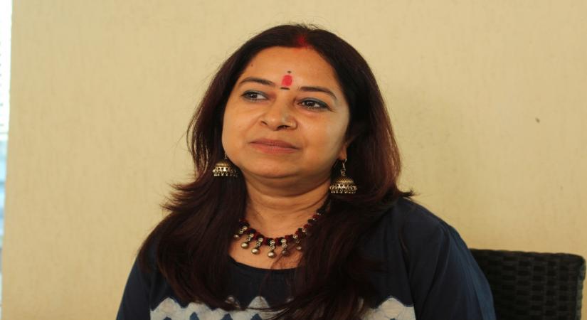 Mumbai: Singer Rekha Bhardwaj during the song recording of Marathi film "Lapachhapi" in Mumbai, on June 17, 2017. (Photo: IANS)