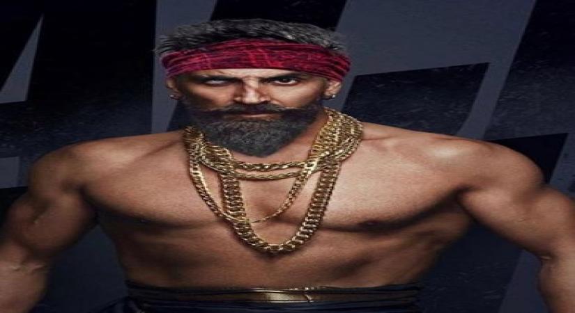 Actor Akshay Kumar's new look from his much-awaited film "Bachchan Pandey".