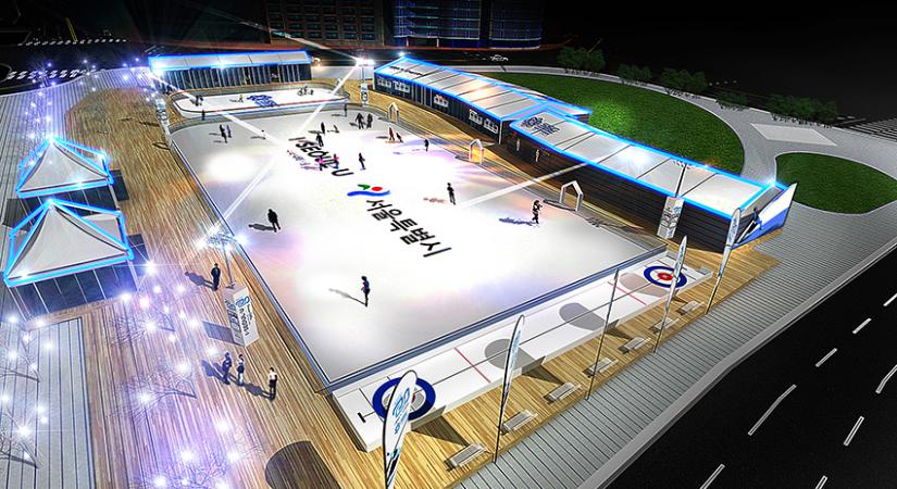 An ice skating rink in Seoul 