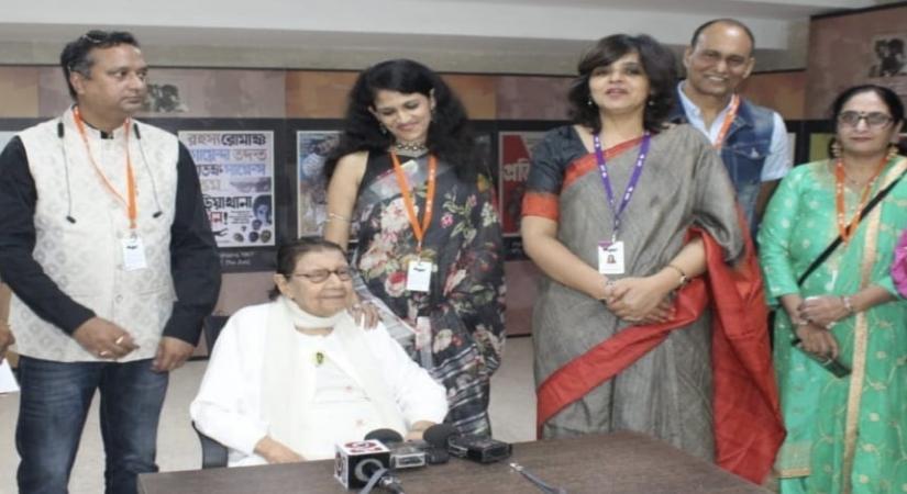 Mumbai: An ex-member of the Azad Hind Fauj and the last living member of the Rani Jhansi regiment, Rama Khandwala at the screening of "Elephants Do Remember" in Mumbai on Jan 31, 2020. (Photo: IANS/PIB)