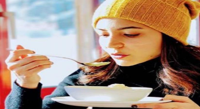 Actress Anushka Sharma and her husband and India captain Virat Kohli are on a vacation in Switzerland where he has 'figured' her out. Anushka recently posted some of her photos in which she could be seen having fun while eating.