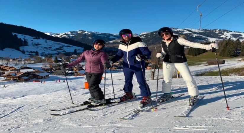 Jacqueline Fernandez has joined the Bollytwood bandwagon holidaying in Switzerland this holiday season. The actress was having fun in SwitzerlandÃ¢ÂÂs Gstaad where she has bumped into lovebirds Varun Dhawan and Natasha Dalal.