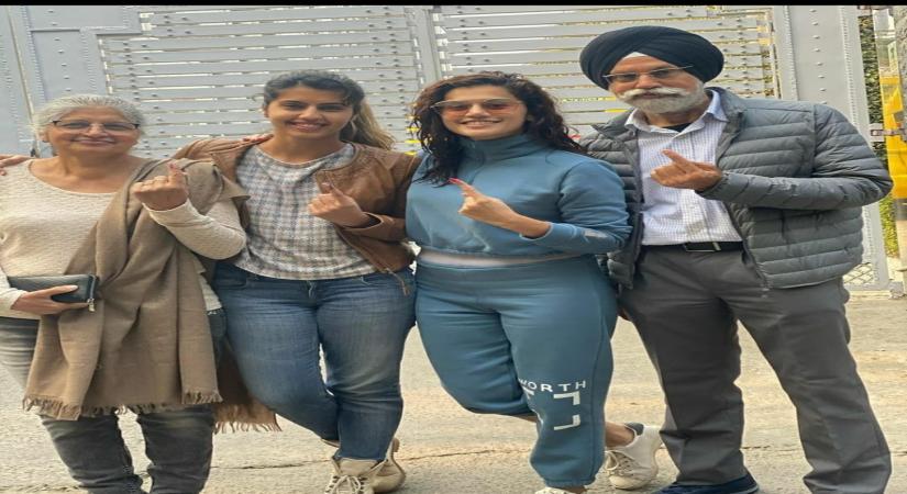 Taapsee gives befitting reply to man who questioned her voting right.