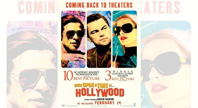 Quentin Tarantino's "Once Upon A Time In Hollywood", which has become an award-season favourite, will be re-released in India on February 14.