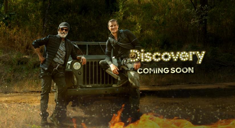 Discovery channel's Bear Grylls on Wednesday shared the first look of Tamil superstar Rajinikanth's debut on small screen in his programme 'Into the Wild with Bear Grylls'.