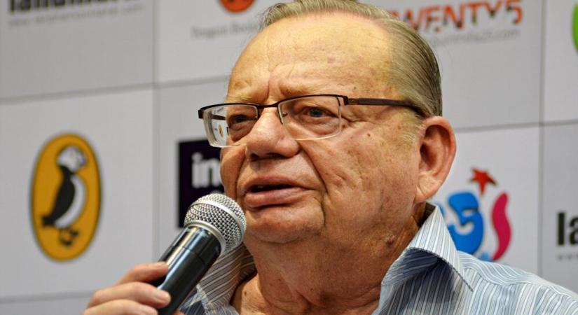 Ruskin Bond in Bangalore,India (Photo by Jim Ankan Deka)