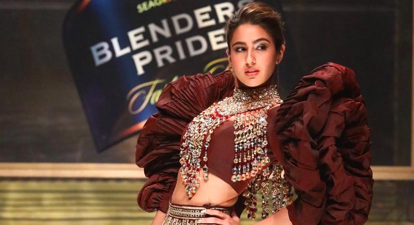Showstopper Sara Ali Khan walking the ramp at Blenders Pride Fashion Tour 2019-20 in New Delhi
