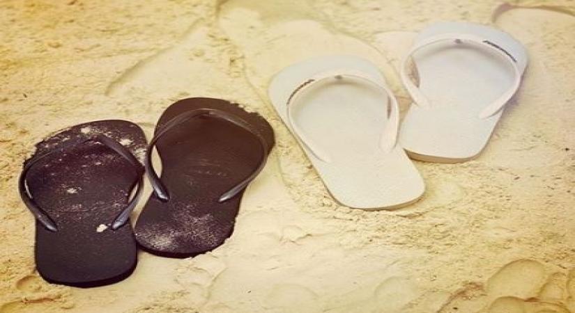 Star couple Deepika Padukone and Ranveer Singh are currently enjoying a relaxed beach vacation at a destination unknown. Deepika on Saturday took to Instagram to give a glimpse of her holiday. In the image, two pairs of slippers kept on a beach can be seen.